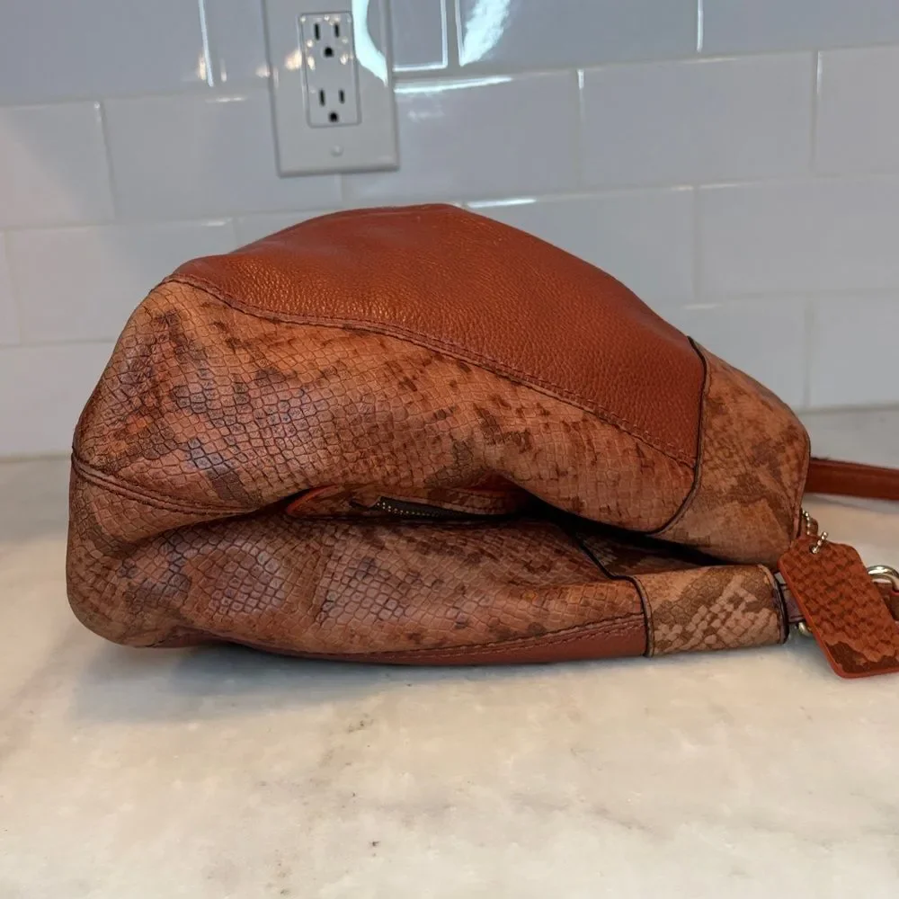 Coach Bag Purse Handbag Lexy Leather Snakeskin Pocketbook Shoulder Bag - HTF